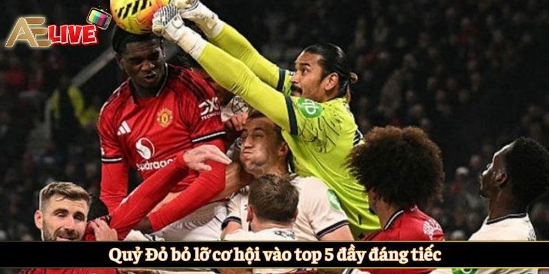 Quỷ Đỏ bỏ lỡ cơ hội vào top 5 đầy đáng tiếc