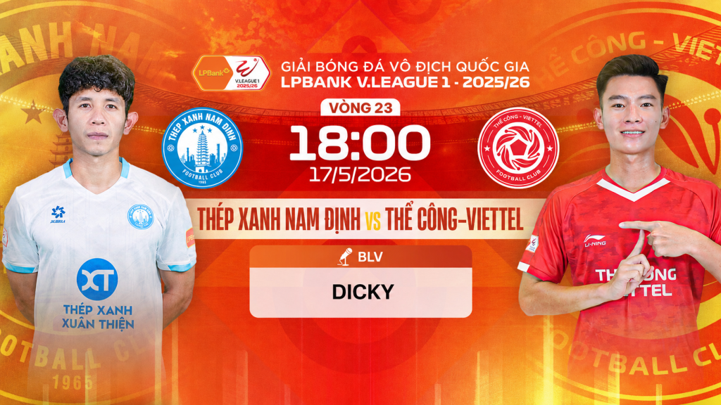 Vietnam National Champion League: Thep Xanh Nam Dinh FC vs The Cong Viettel
