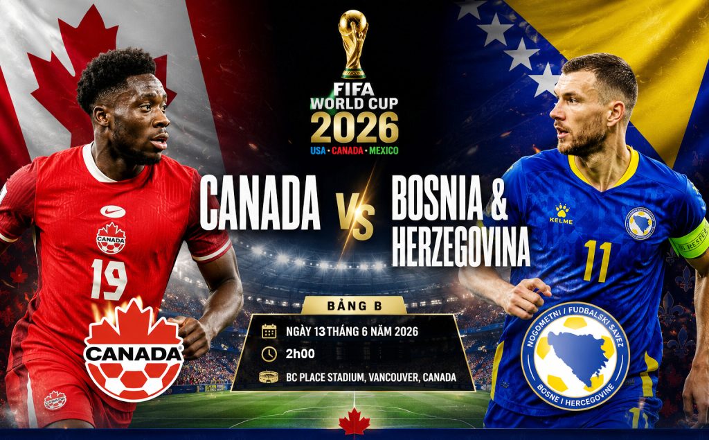 FIFA WC 2026: Canada vs Bosnia-Herzegovina