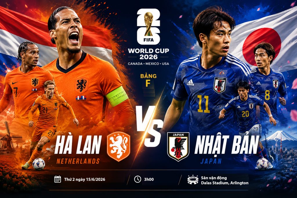FIFA WC 2026: Hà Lan vs Nhật Bản