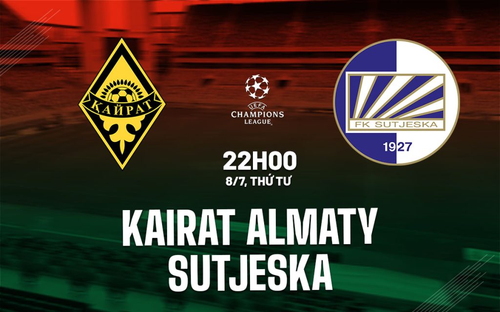 Champions League: FC Kairat Almaty vs Sutjeska